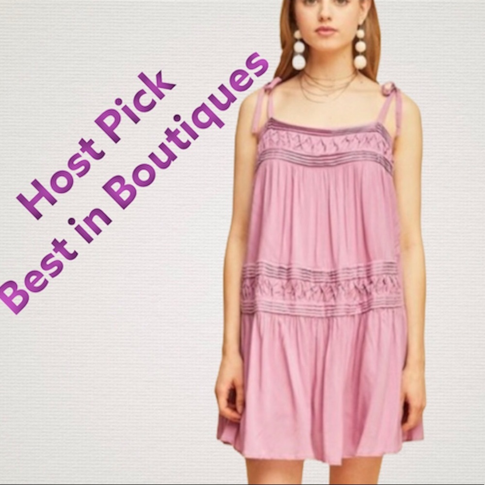 Entro Rose Pink Slip Dress